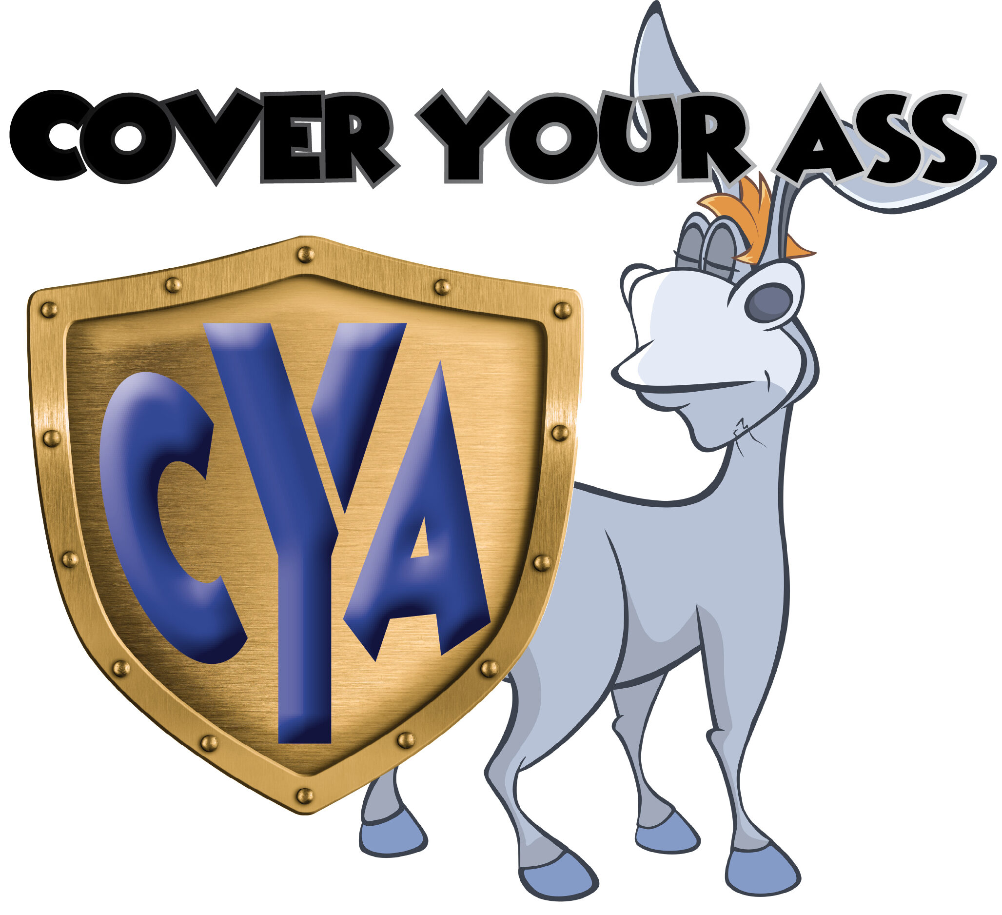 Our mascot proudly sowing off how well his ass is covered